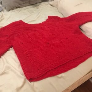 Red cropped sweater. Clara Oswald